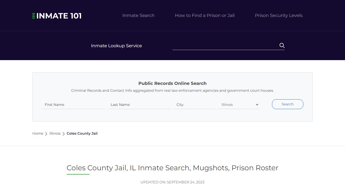 Coles County Jail, IL Inmate Search, Mugshots, Prison Roster